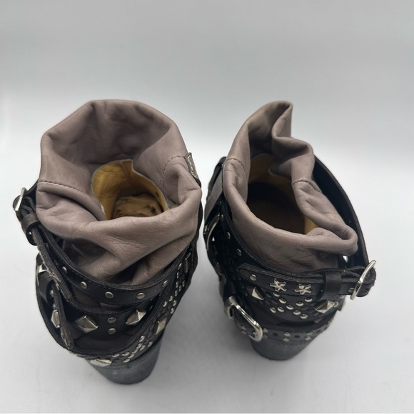 OG By OLD Gringo Womens Gray Torero Buckle Stud Western Boots shoes sz 8 - Picture 7 of 14